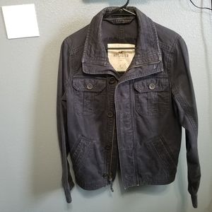 Hollister dark navy military jacket